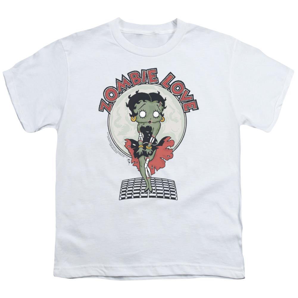 Betty Boop Breezy Zombie Love Youth 18/1 100% Cotton Short-Sleeve T-Shirt
