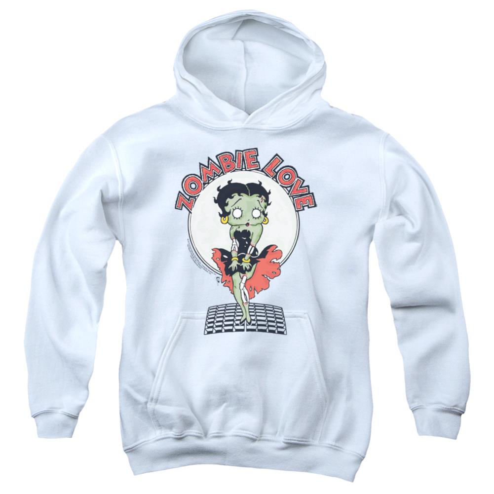 Betty Boop Breezy Zombie Love Youth Cotton Poly Pull-Over Hoodie