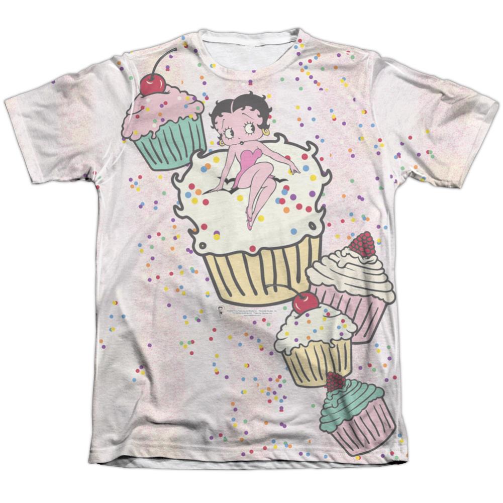 Betty Boop Cake Boop Men's Regular Fit Poly Cotton Short-Sleeve T-Shirt