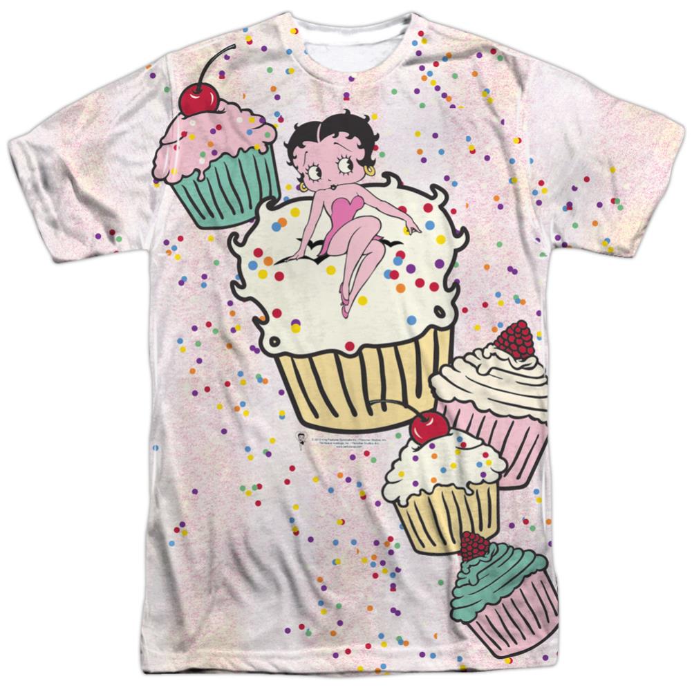 Betty Boop Cake Boop Men's Regular Fit Polyester Short-Sleeve T-Shirt