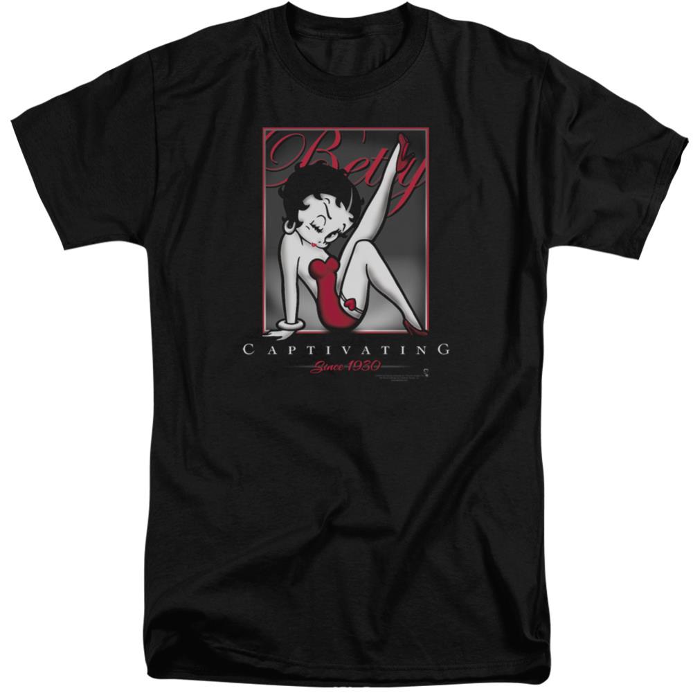 Betty Boop Captivating Men's 18/1 Tall Cotton Short-Sleeve T-Shirt