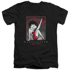 Betty Boop Captivating Men's 30/1 Cotton Slim V-Neck T-Shirt