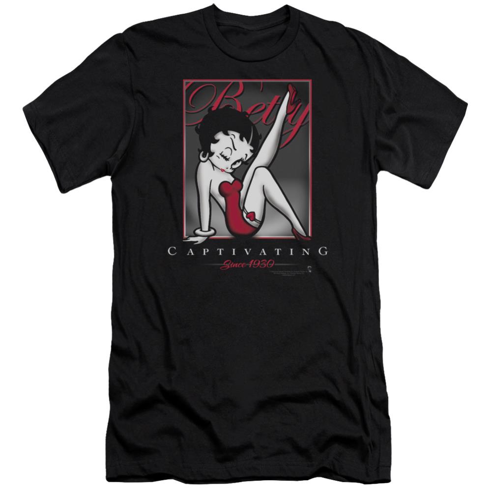 Betty Boop Captivating Men's Ultra-Soft 30/1 Cotton Slim Short-Sleeve T-Shirt