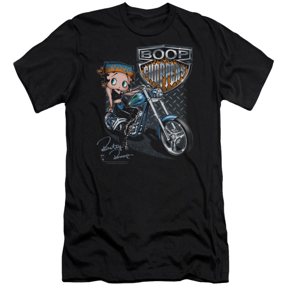 Betty Boop Choppers Men's Ultra-Soft 30/1 Cotton Slim Short-Sleeve T-Shirt