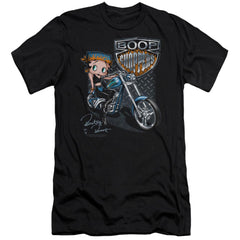 Betty Boop Choppers Men's Ultra-Soft 30/1 Cotton Slim Short-Sleeve T-Shirt