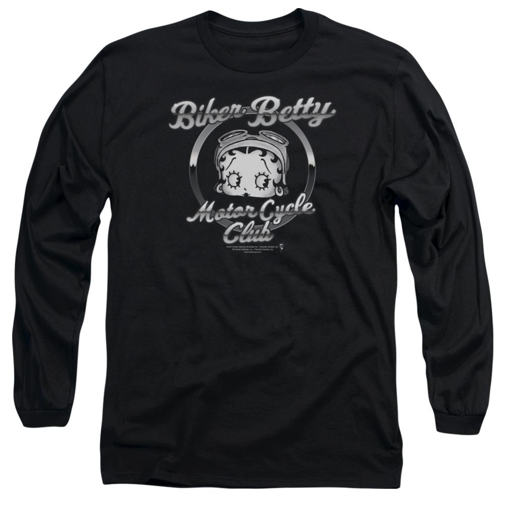 Betty Boop Chromed Logo Men's 18/1 Cotton Long-Sleeve T-Shirt