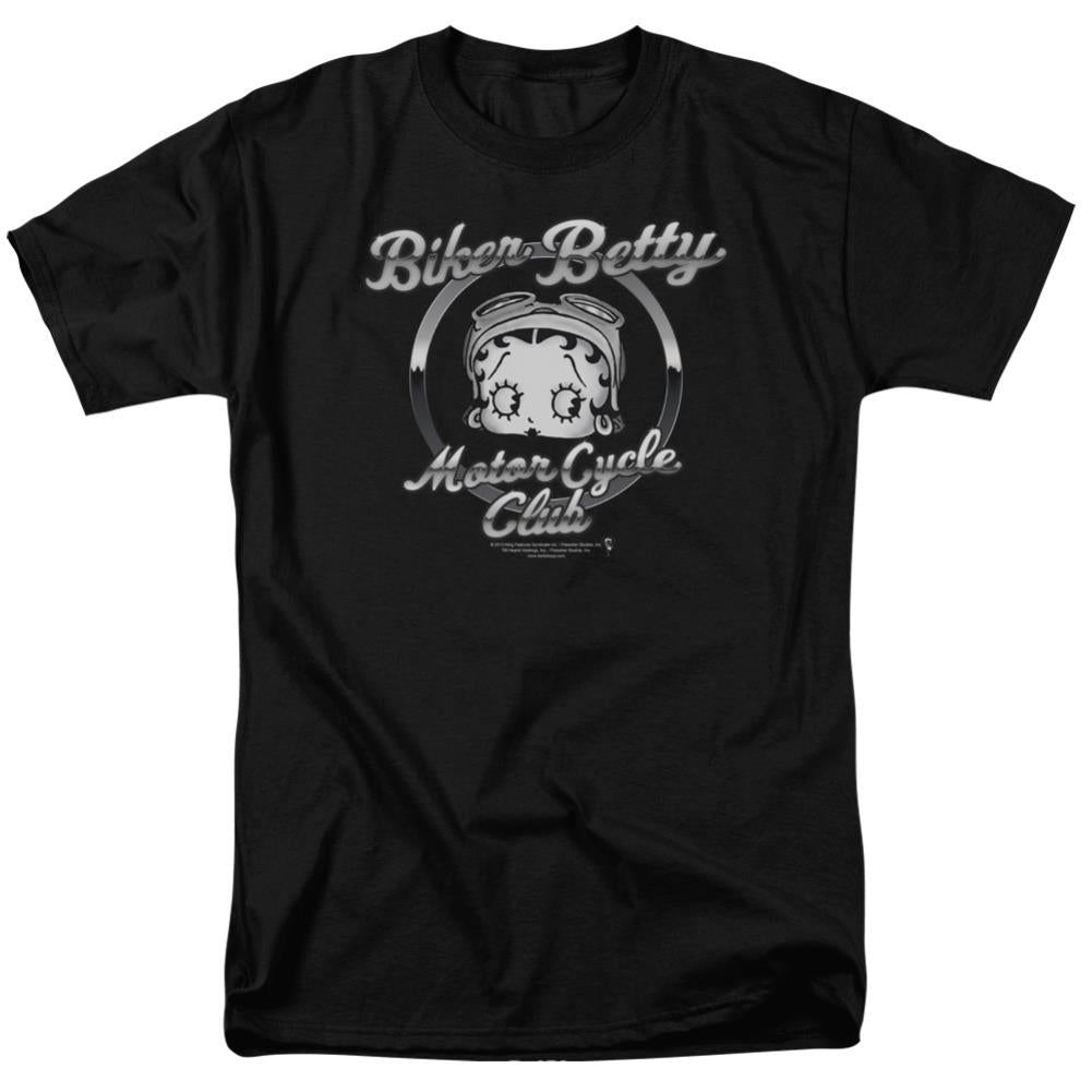 Betty Boop Chromed Logo Men's 18/1 Cotton Short-Sleeve T-Shirt