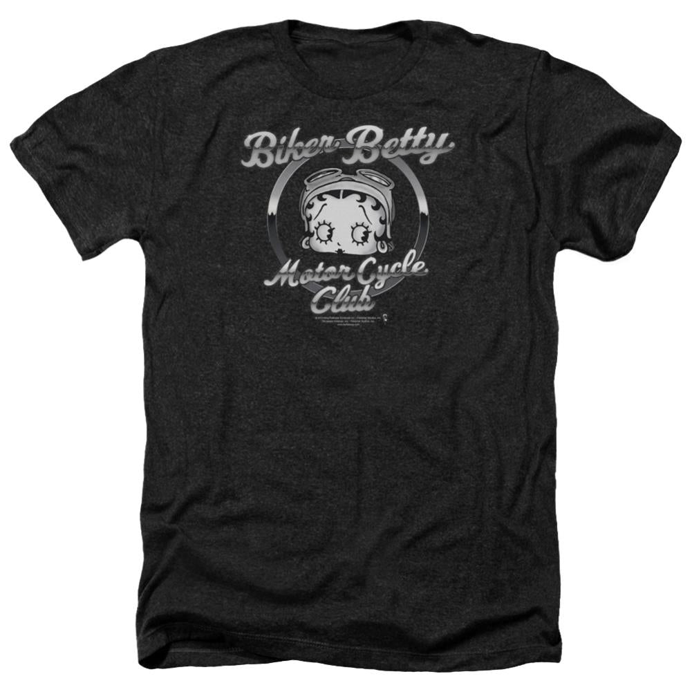 Betty Boop Chromed Logo Men's 30/1 Heather 60 40 Poly Short-Sleeve T-Shirt