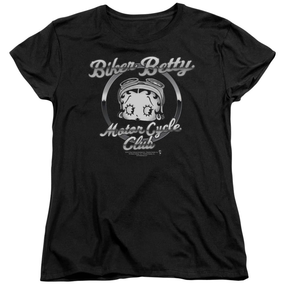 Betty Boop Chromed Logo Women's 18/1 Cotton Short-Sleeve T-Shirt