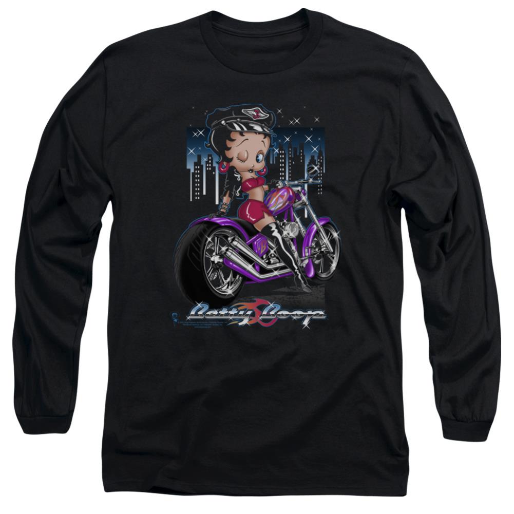 Betty Boop City Chopper Men's 18/1 Cotton Long-Sleeve T-Shirt