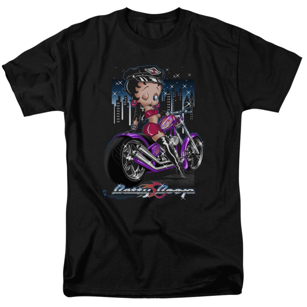 Betty Boop City Chopper Men's 18/1 Cotton Short-Sleeve T-Shirt