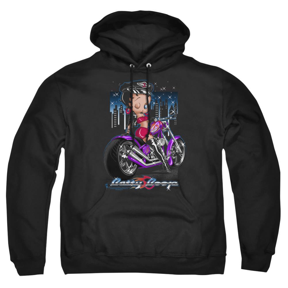 Betty Boop City Chopper Men's Pull-Over 75 25 Poly Hoodie