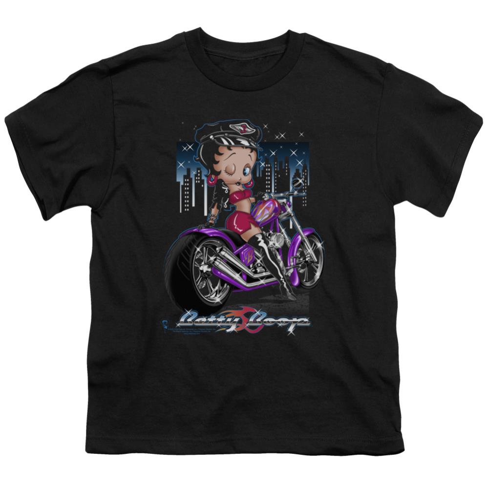 Betty Boop City Chopper Youth 18/1 100% Cotton Short-Sleeve T-Shirt