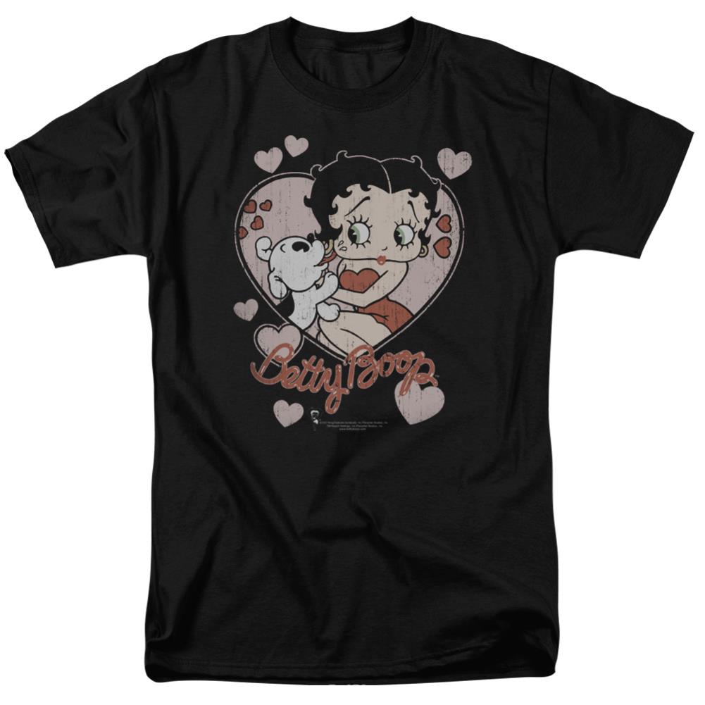 Betty Boop Classic Kiss Men's 18/1 Cotton Short-Sleeve T-Shirt