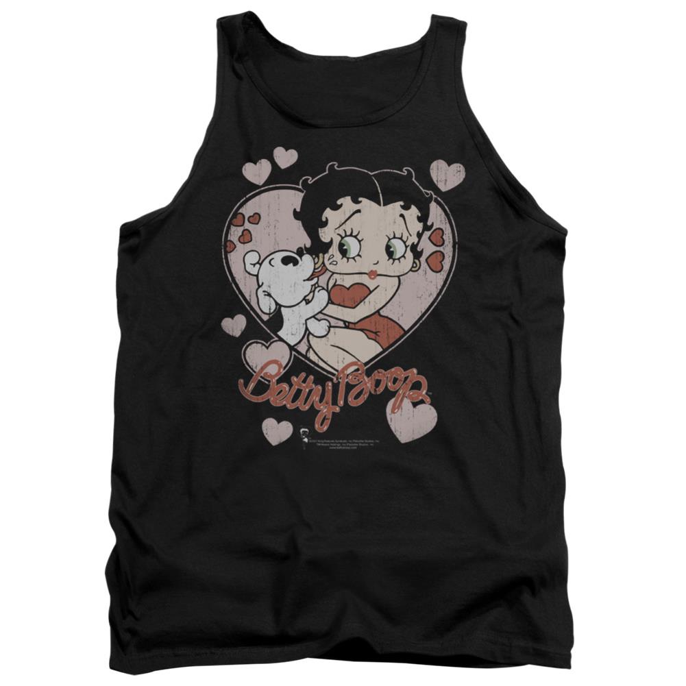 Betty Boop Classic Kiss Men's 18/1 Cotton Tank Top