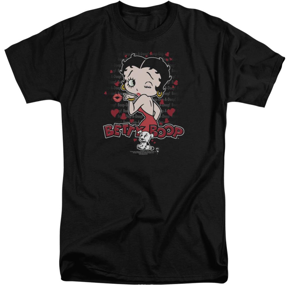 Betty Boop Classic Kiss Men's 18/1 Tall Cotton Short-Sleeve T-Shirt