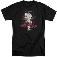 Betty Boop Classic Kiss Men's 18/1 Tall Cotton Short-Sleeve T-Shirt