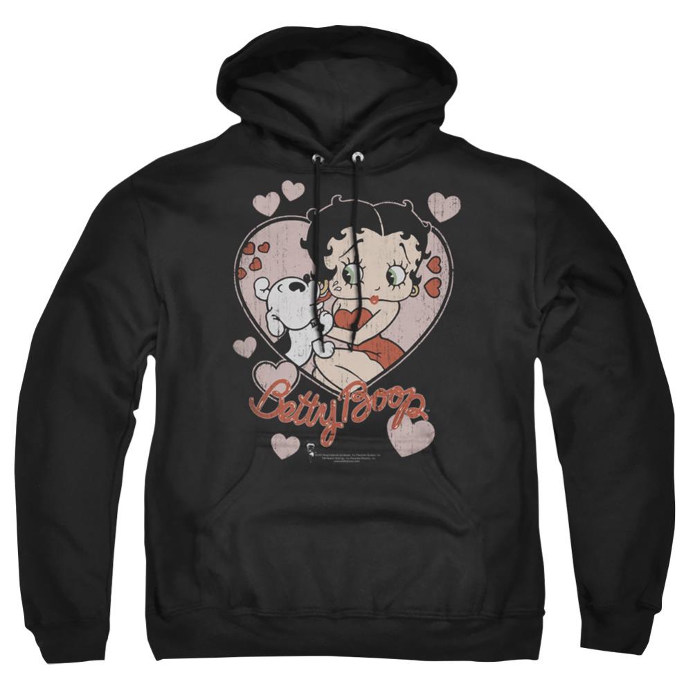 Betty Boop Classic Kiss Men's Pull-Over 75 25 Poly Hoodie
