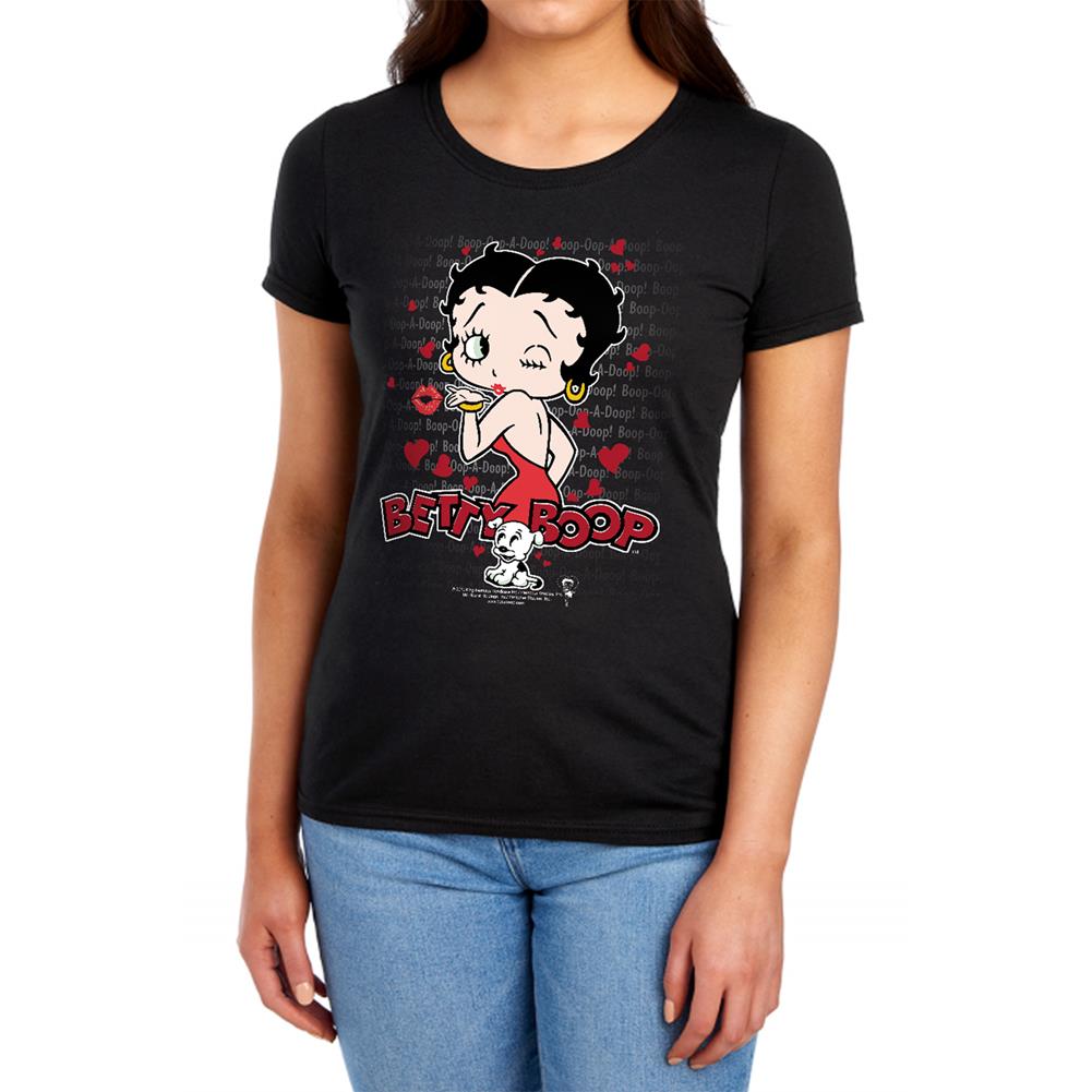 Betty Boop Classic Kiss Women's 18/1 Cotton Short-Sleeve T-Shirt