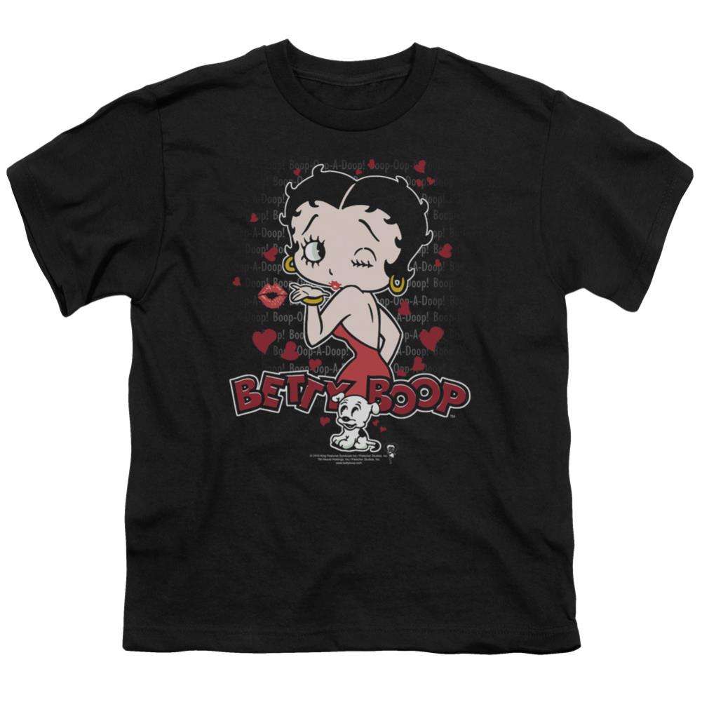 Betty Boop Classic Kiss Youth 18/1 100% Cotton Short-Sleeve T-Shirt