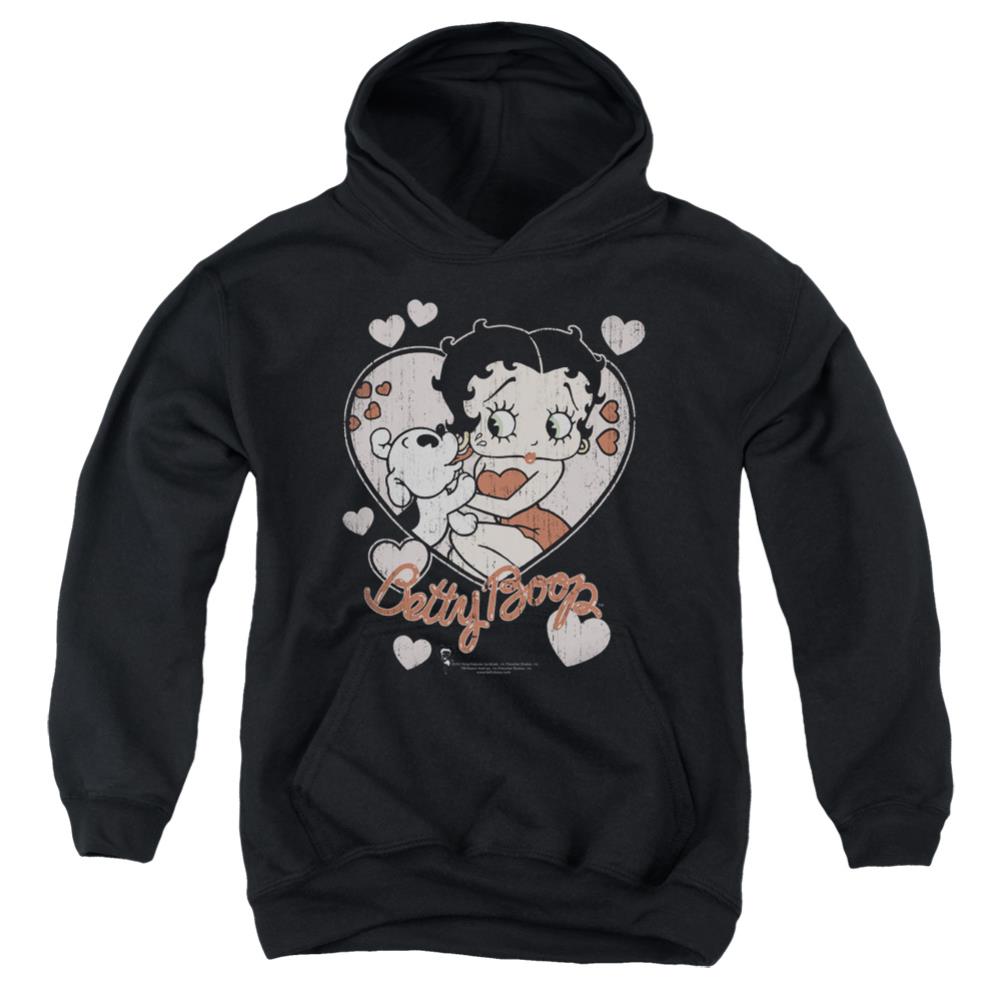 Betty Boop Classic Kiss Youth Cotton Poly Pull-Over Hoodie