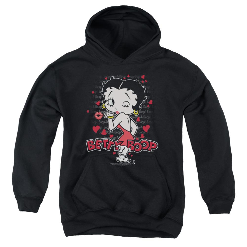 Betty Boop Classic Kiss Youth Cotton Poly Pull-Over Hoodie