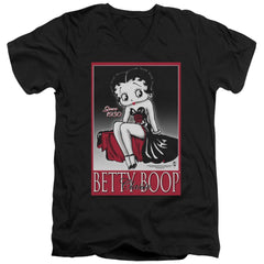Betty Boop Classic Men's 30/1 Cotton Slim V-Neck T-Shirt