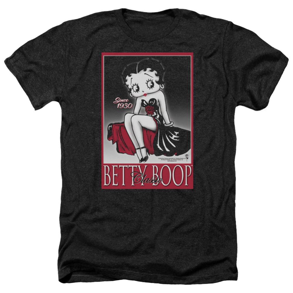 Betty Boop Classic Men's 30/1 Heather 60 40 Poly Short-Sleeve T-Shirt