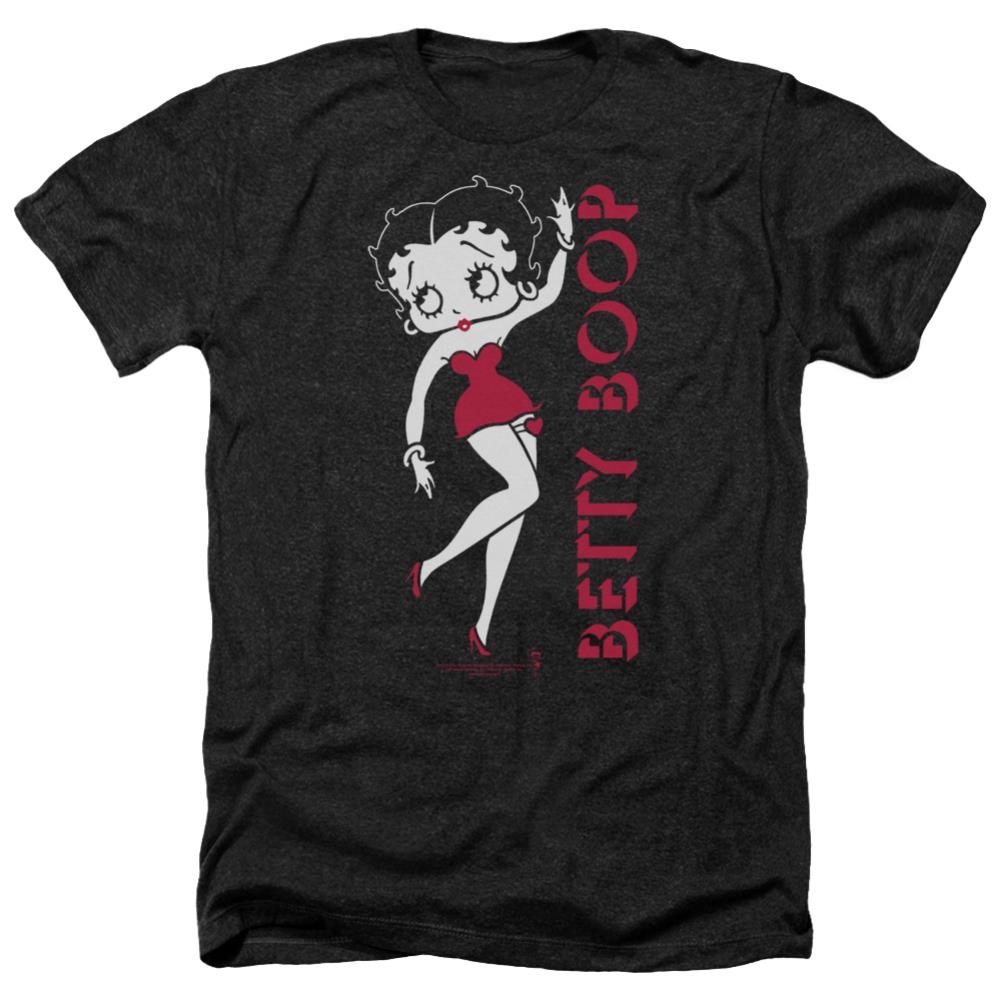 Betty Boop Classic Men's 30/1 Heather 60 40 Poly Short-Sleeve T-Shirt