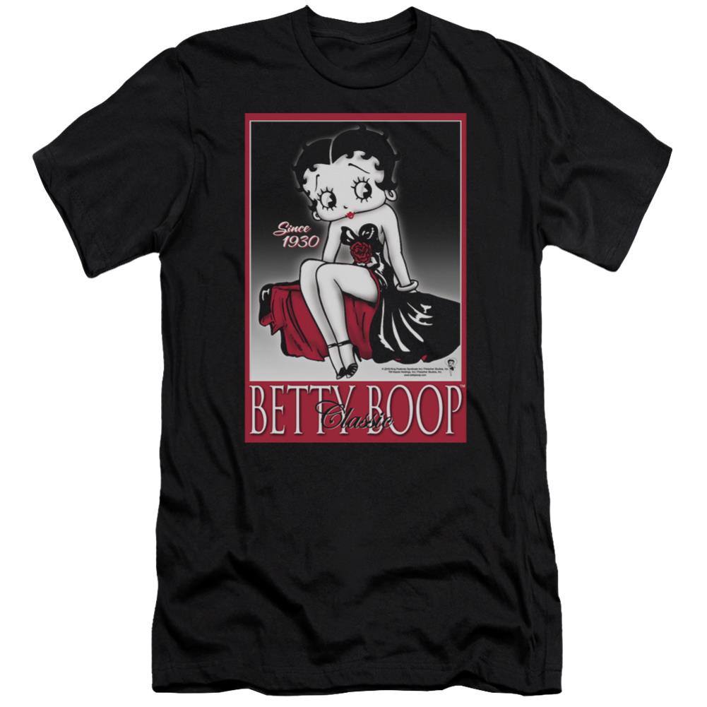 Betty Boop Classic Men's Ultra-Soft 30/1 Cotton Slim Short-Sleeve T-Shirt