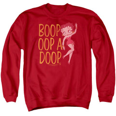 Betty Boop Classic Oop Men's Crewneck 50 50 Poly Long-Sleeve T-Shirt