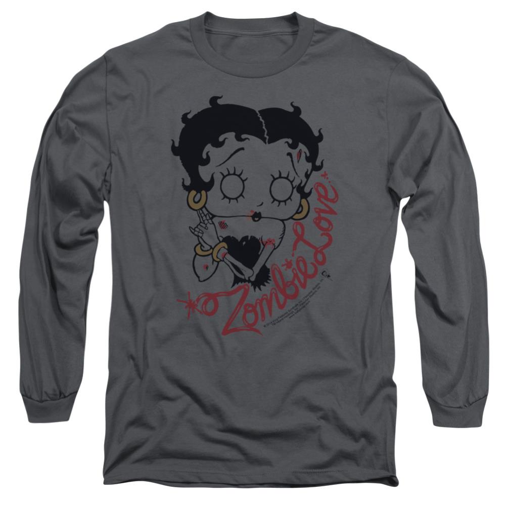 Betty Boop Classic Zombie Men's 18/1 Cotton Long-Sleeve T-Shirt