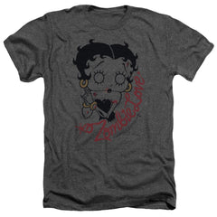 Betty Boop Classic Zombie Men's 30/1 Heather 60 40 Poly Short-Sleeve T-Shirt
