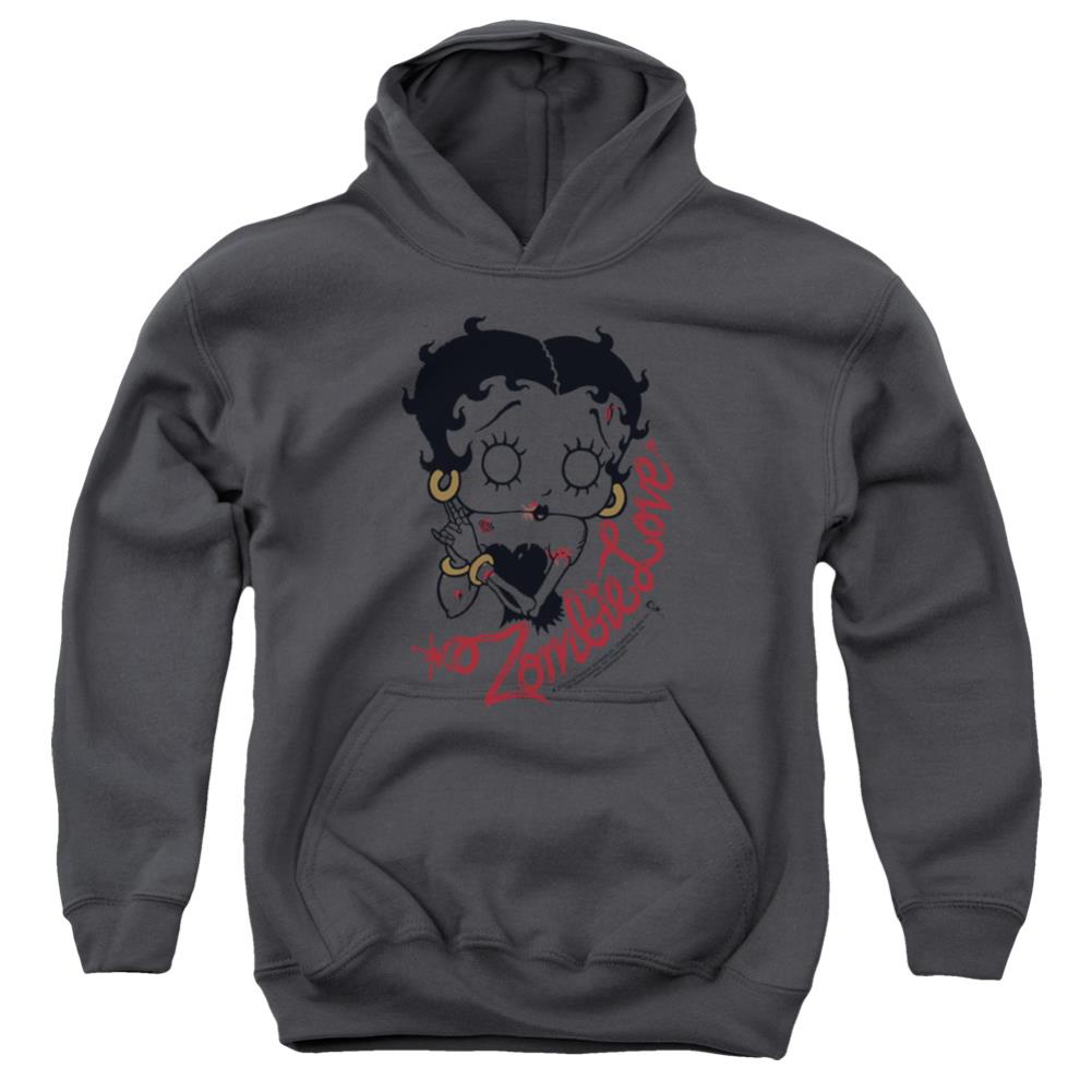Betty Boop Classic Zombie Youth Cotton Poly Pull-Over Hoodie
