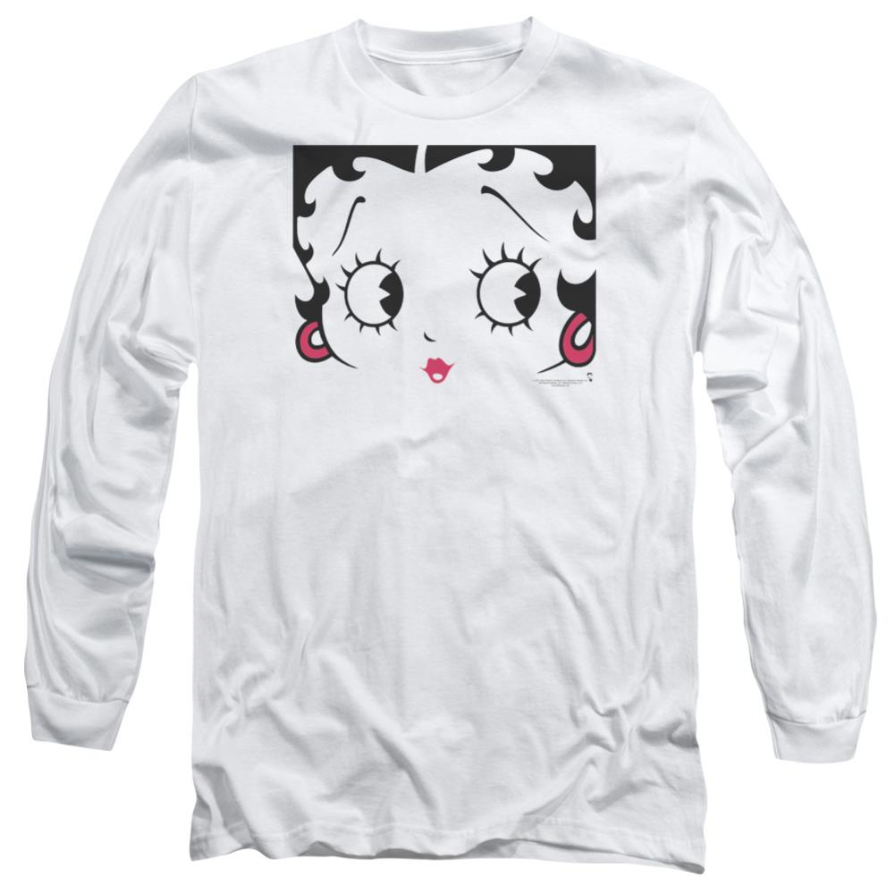 Betty Boop Close Up Men's 18/1 Cotton Long-Sleeve T-Shirt