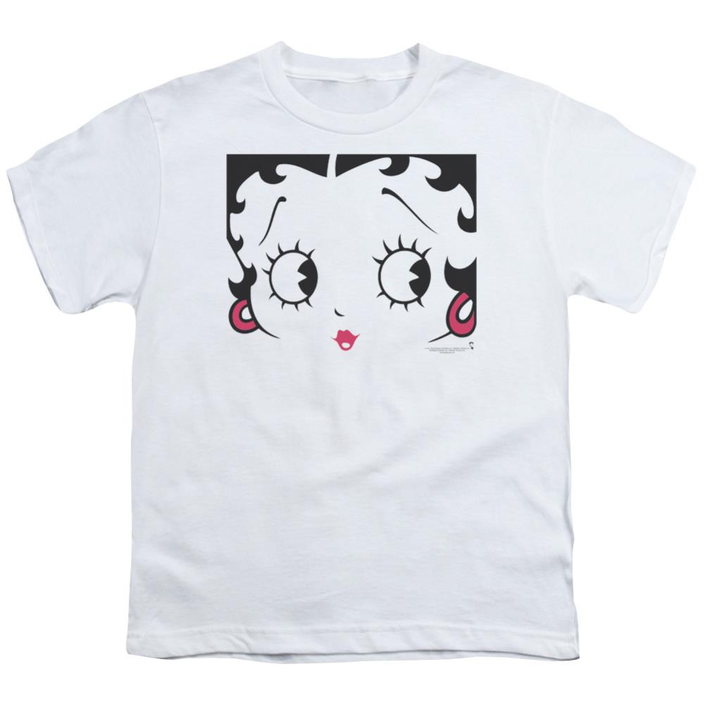 Betty Boop Close Up Youth 18/1 100% Cotton Short-Sleeve T-Shirt