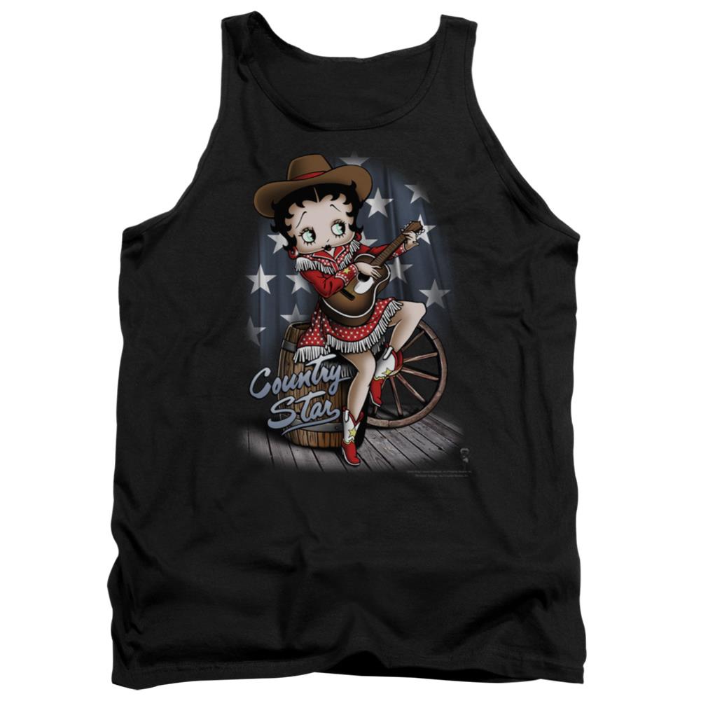 Betty Boop Country Star Men's 18/1 Cotton Tank Top