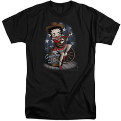 Betty Boop Country Star Men's 18/1 Tall Cotton Short-Sleeve T-Shirt