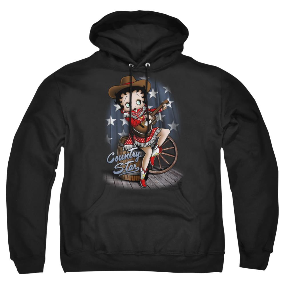 Betty Boop Country Star Men's Pull-Over 75 25 Poly Hoodie