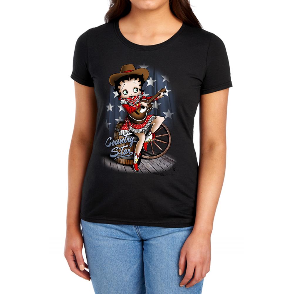 Betty Boop Country Star Women's 18/1 Cotton Short-Sleeve T-Shirt