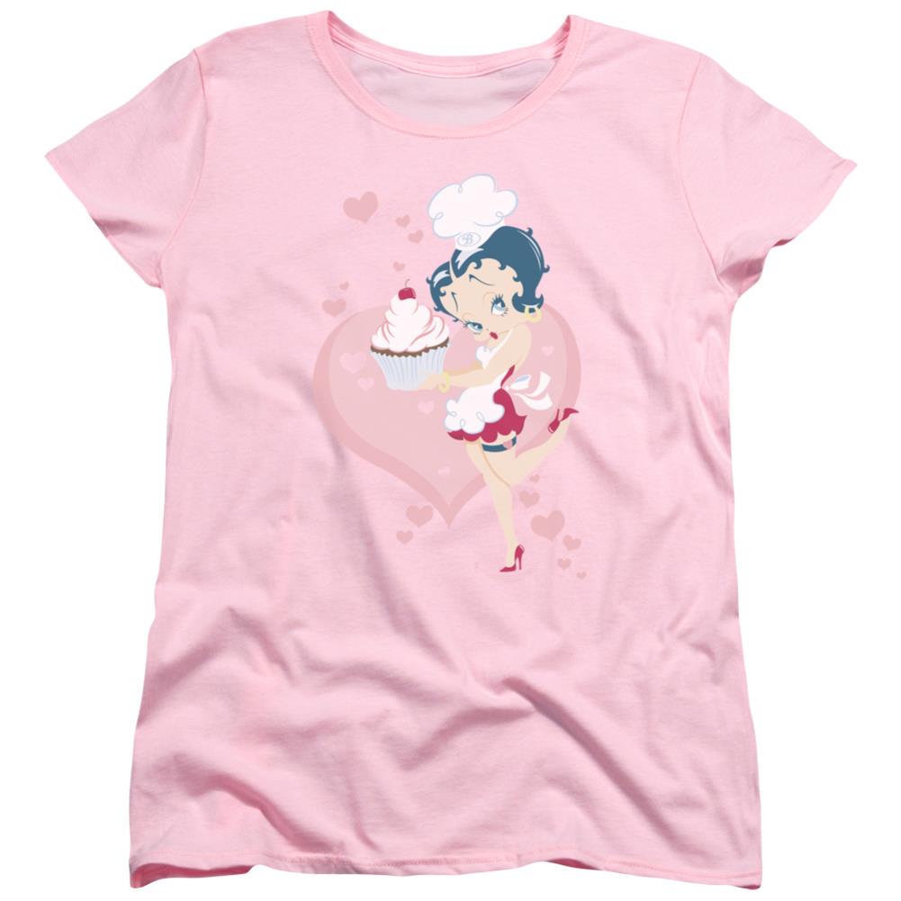 Betty Boop Cupcake Women's 18/1 Cotton Short-Sleeve T-Shirt