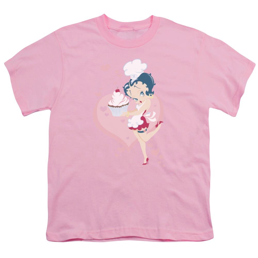 Betty Boop Cupcake Youth 18/1 100% Cotton Short-Sleeve T-Shirt