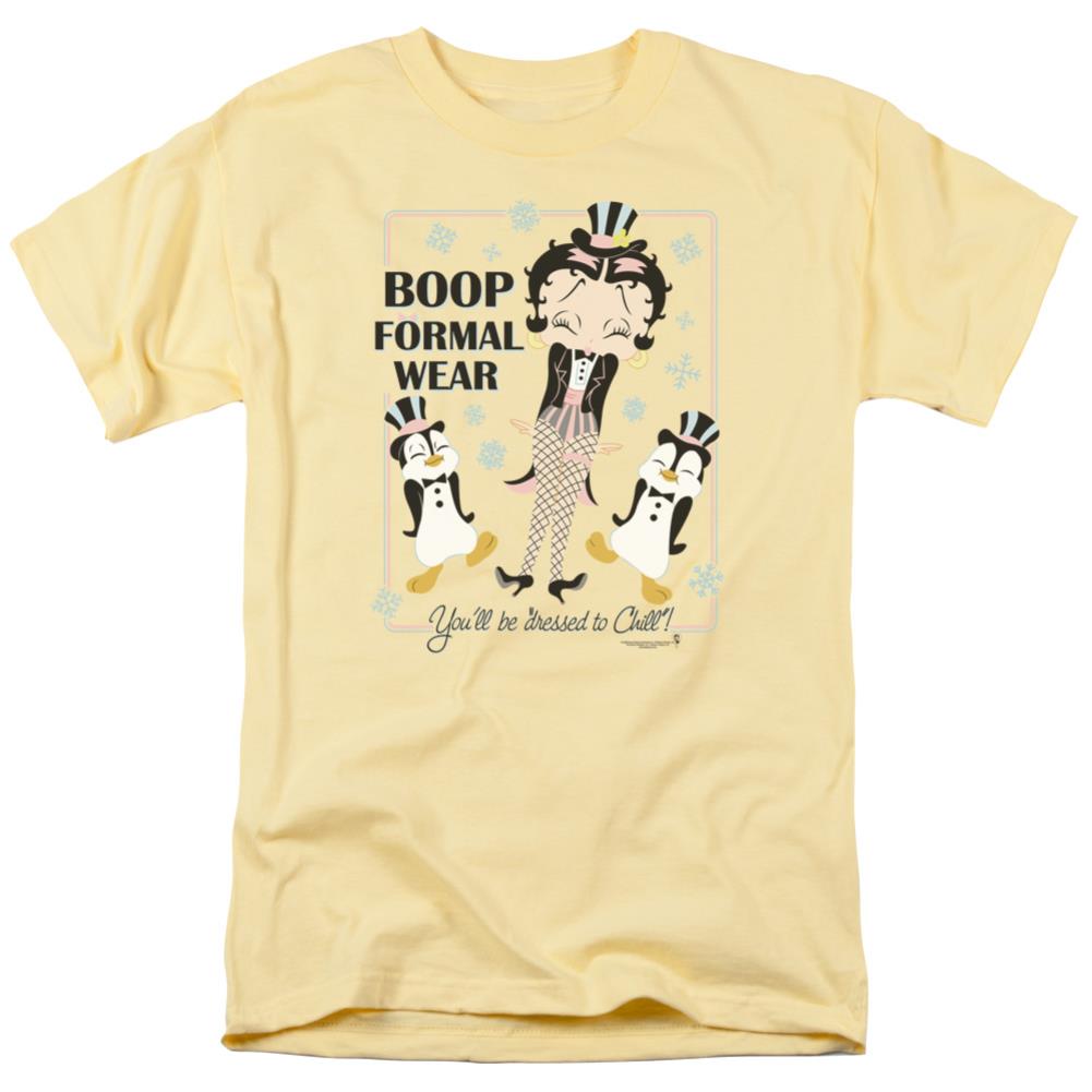 Betty Boop Dressed To Chill Men's 18/1 Cotton Short-Sleeve T-Shirt
