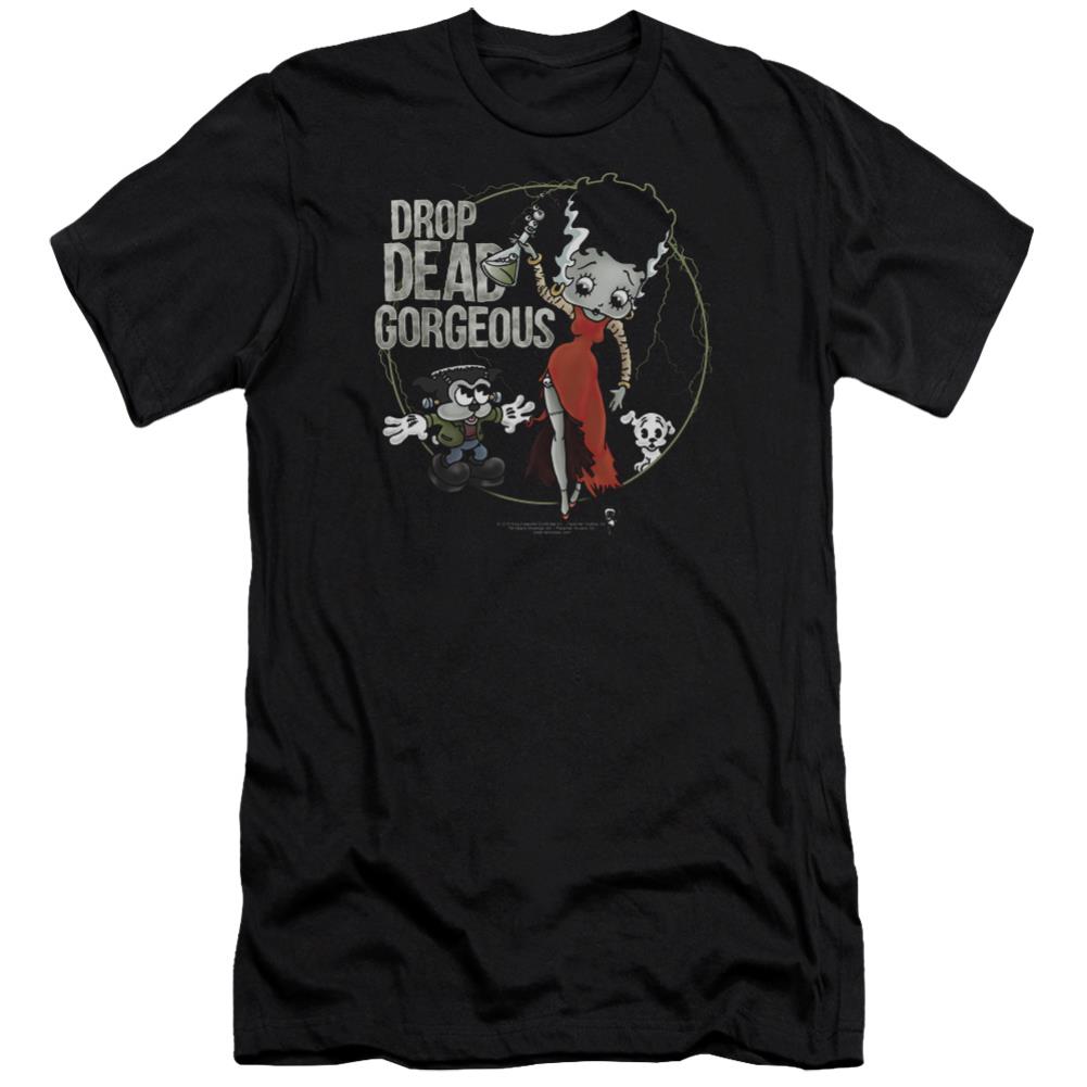 Betty Boop Drop Dead Gorgeous Men's Ultra-Soft 30/1 Cotton Slim Short-Sleeve T-Shirt