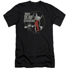 Betty Boop Drop Dead Gorgeous Men's Ultra-Soft 30/1 Cotton Slim Short-Sleeve T-Shirt