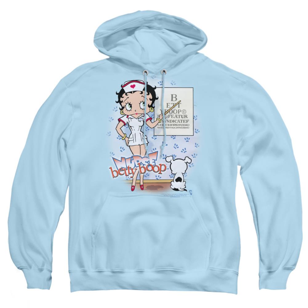 Betty Boop Eyechart Men's Pull-Over 75 25 Poly Hoodie