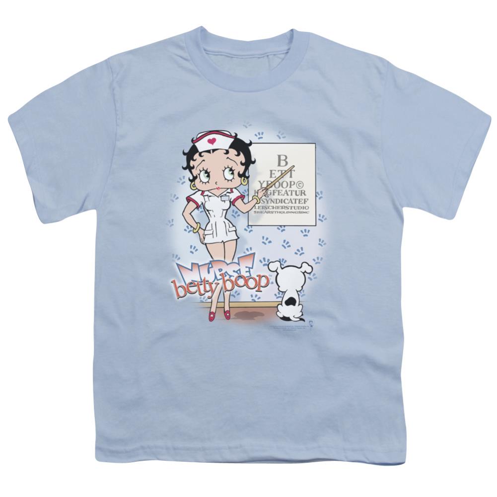Betty Boop Eyechart Youth 18/1 100% Cotton Short-Sleeve T-Shirt