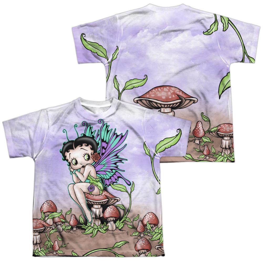 Betty Boop Fairy (Front/Back Print) Youth Regular Fit Poly Short-Sleeve T-Shirt