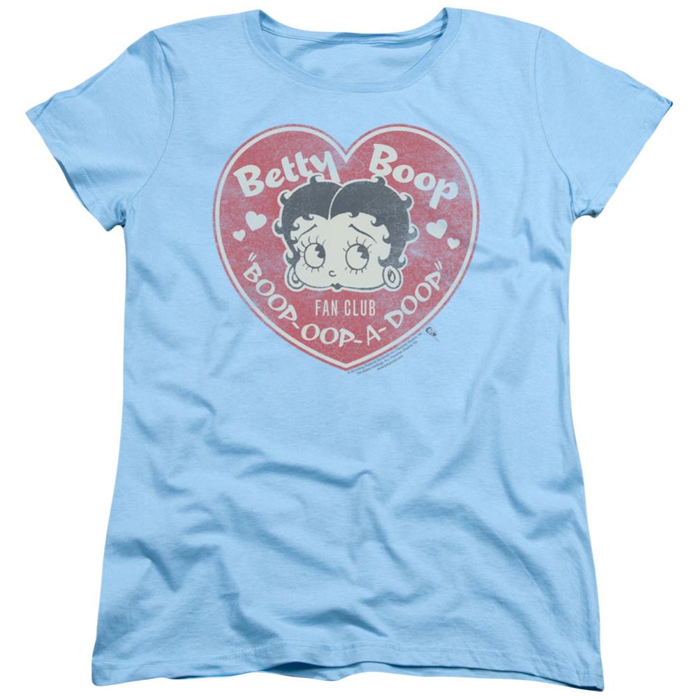 Betty Boop Fan Club Heart Women's 18/1 Cotton Short-Sleeve T-Shirt