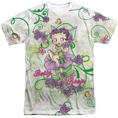 Betty Boop Flower Fairy Men's Regular Fit Polyester Short-Sleeve T-Shirt